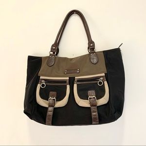 Lancaster Paris Tote Bag Black leather Handles